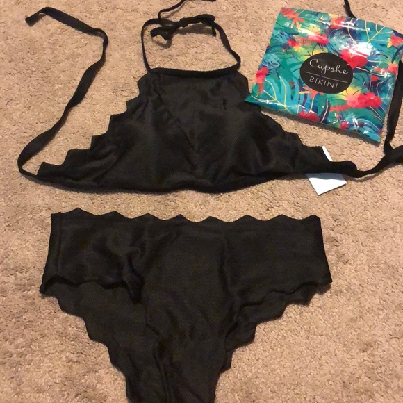 cupshe black bikini